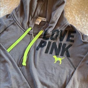 Gray Victoria’s Secret pink hoodie